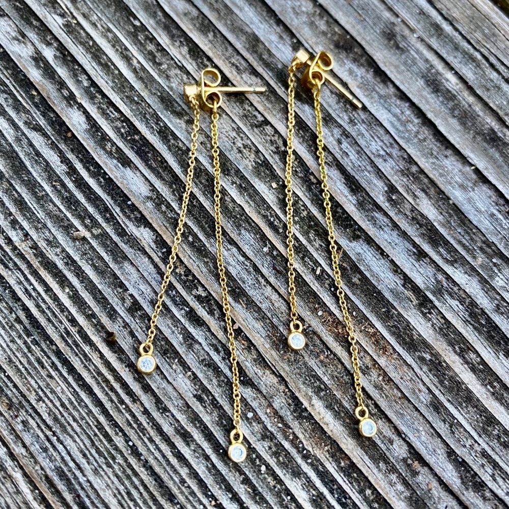 Sold Out Gold Gorjana Paige Double Drop Earrings